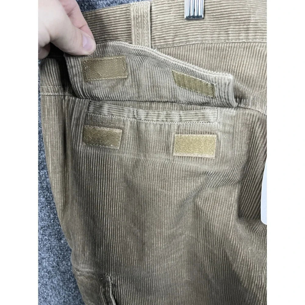 VIA‎ CORTESA Mens Tan Corduroy Cargo Pants Relaxed Fit Size 42x30 Straight Leg